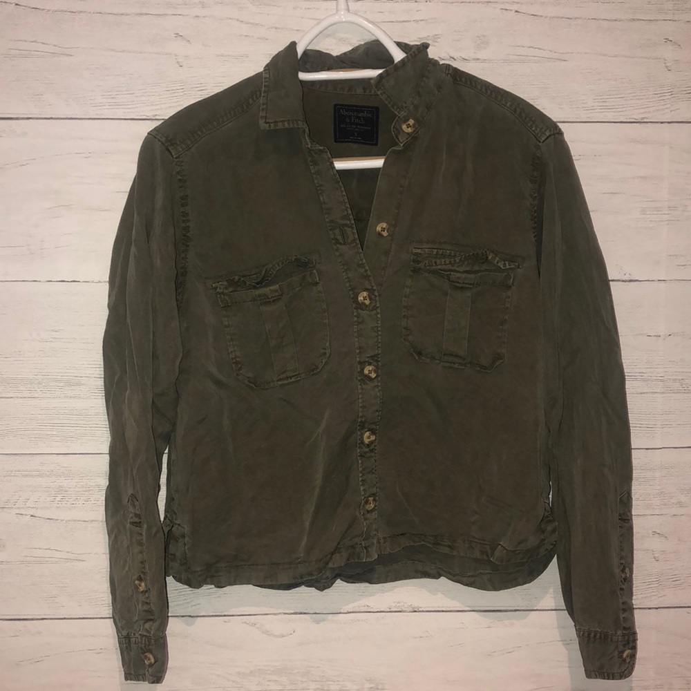Abercrombie Green Button Up Shirt